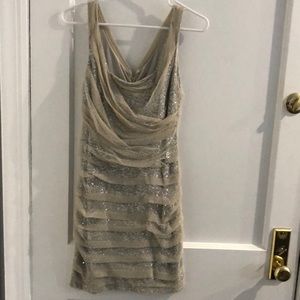 Sleeveless sequin mini dress